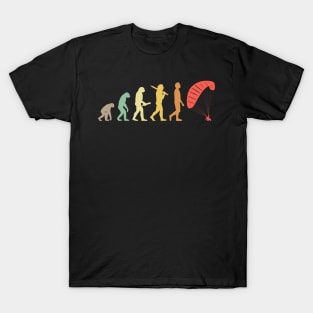 Retro Paragliding Evolution Gift For Paragliders T-Shirt